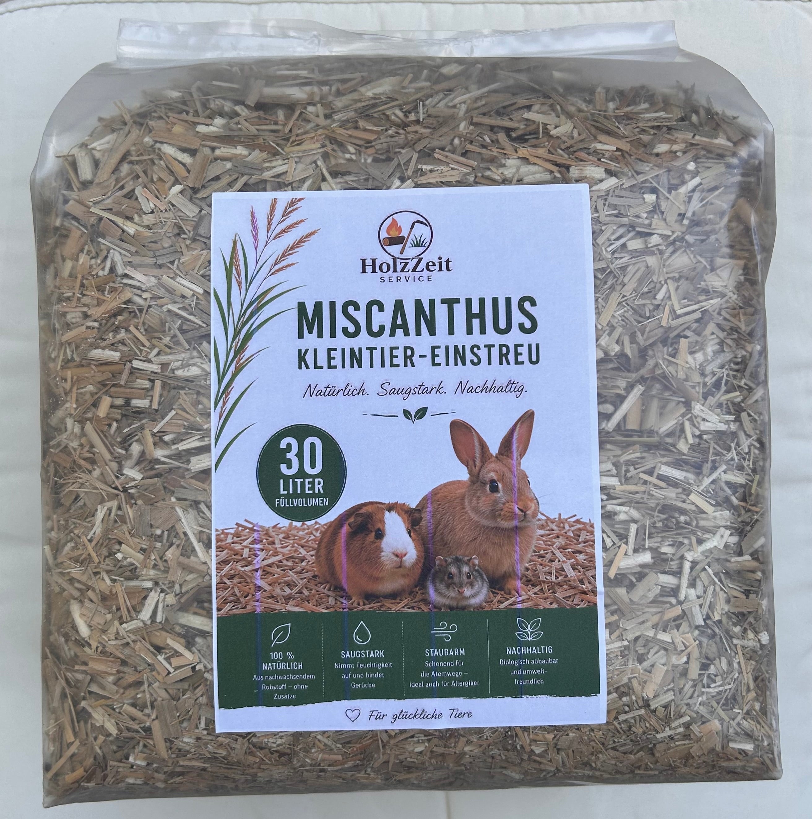 Miscanthus Kleintiereinstreu - 30 Liter